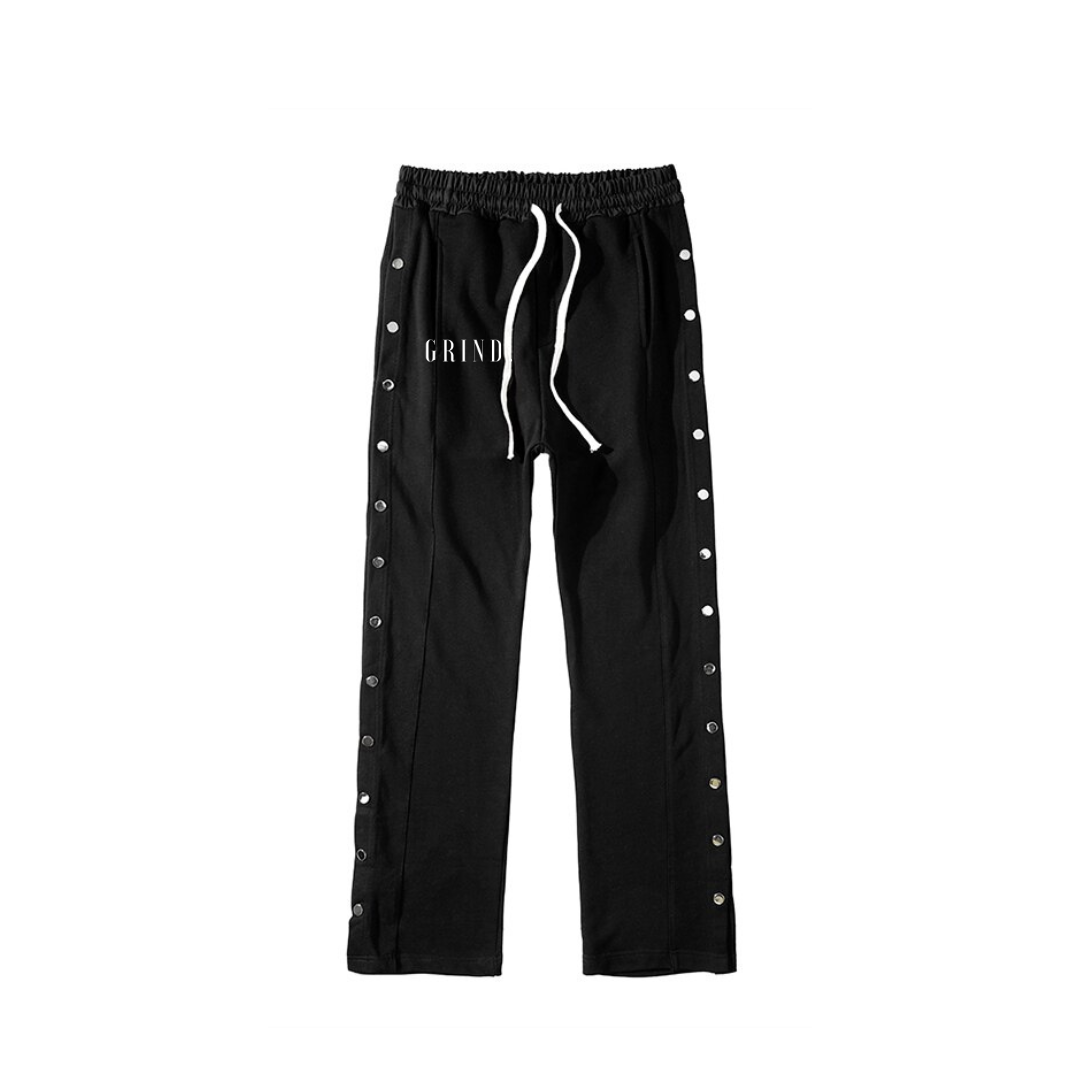 Nylon Side Button Track Pant