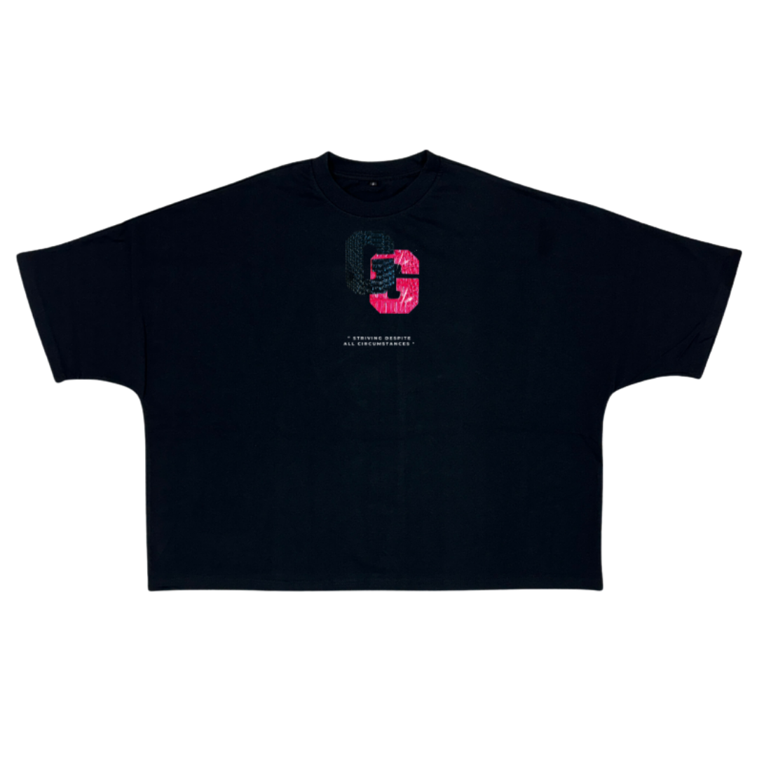 Double G Oversized Cropped T-Shirt