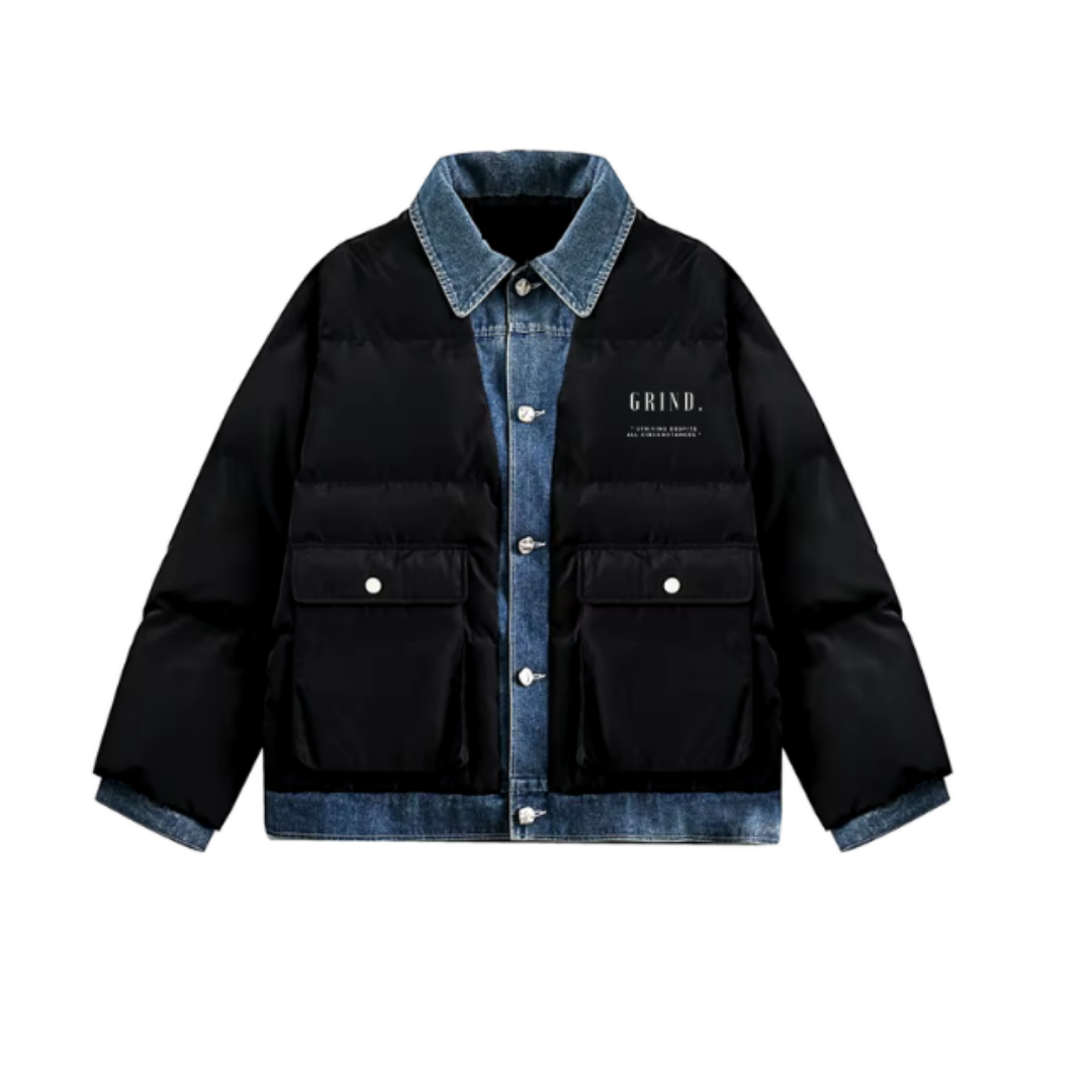 2 for 1 Denim Puffer Jacket