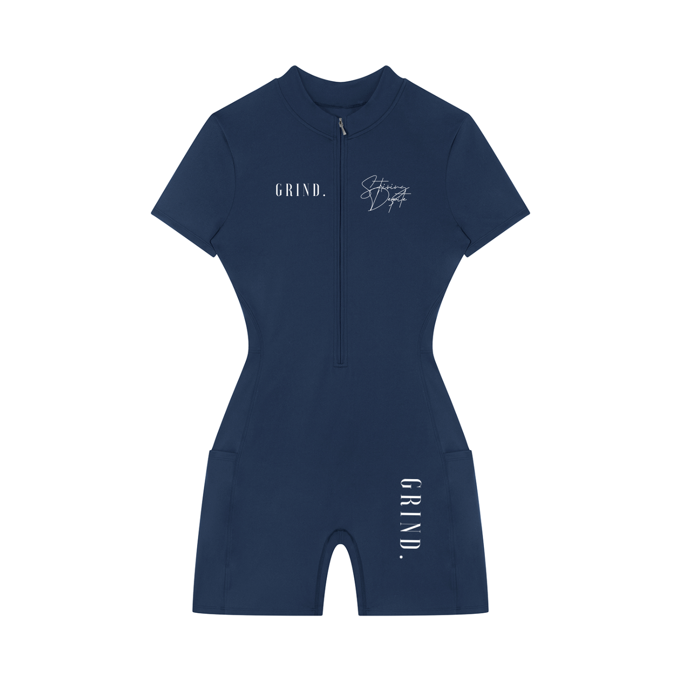 Women's Quarter-Zip Short Sleeve Romper