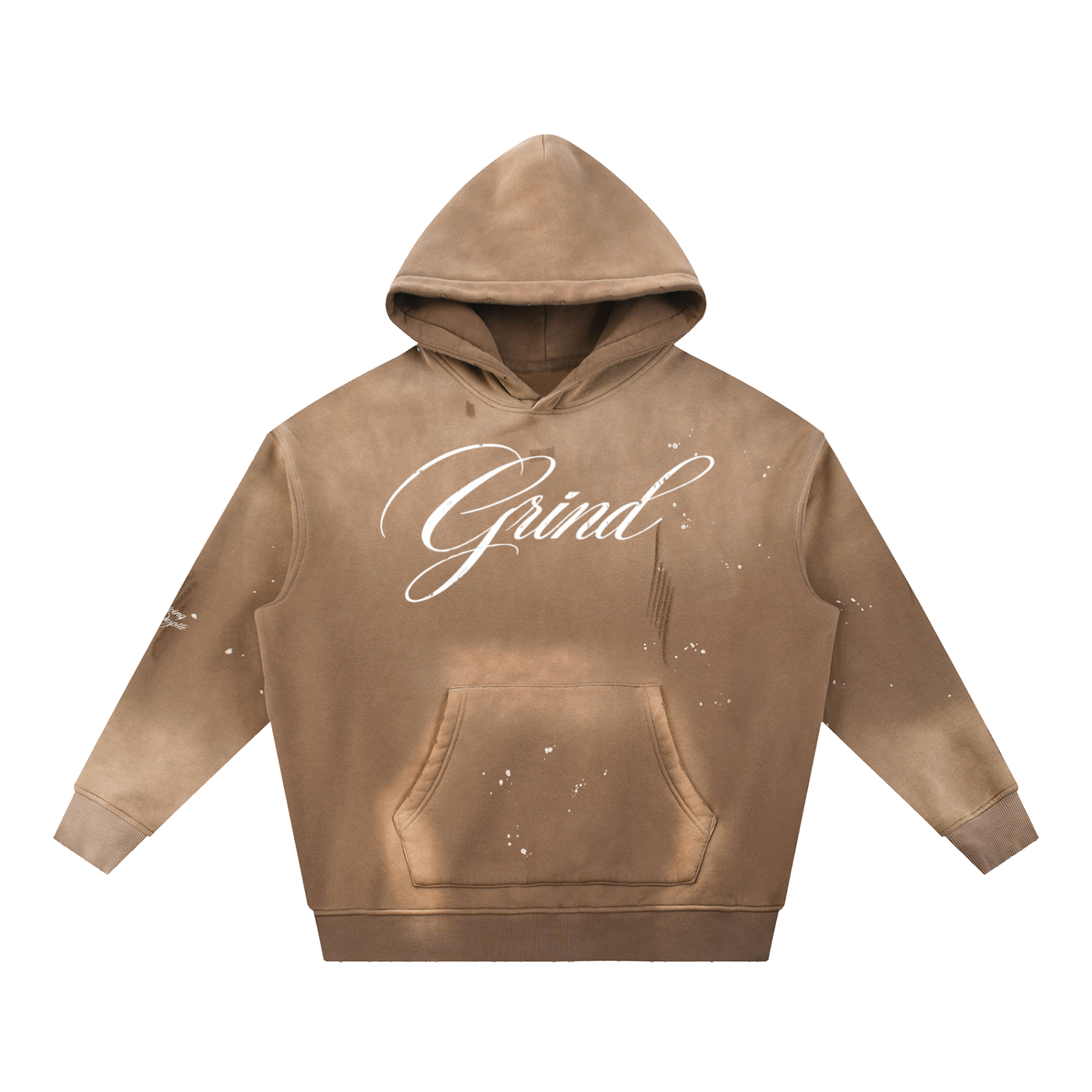 Vintage Washed Frayed Fleece Hoodie