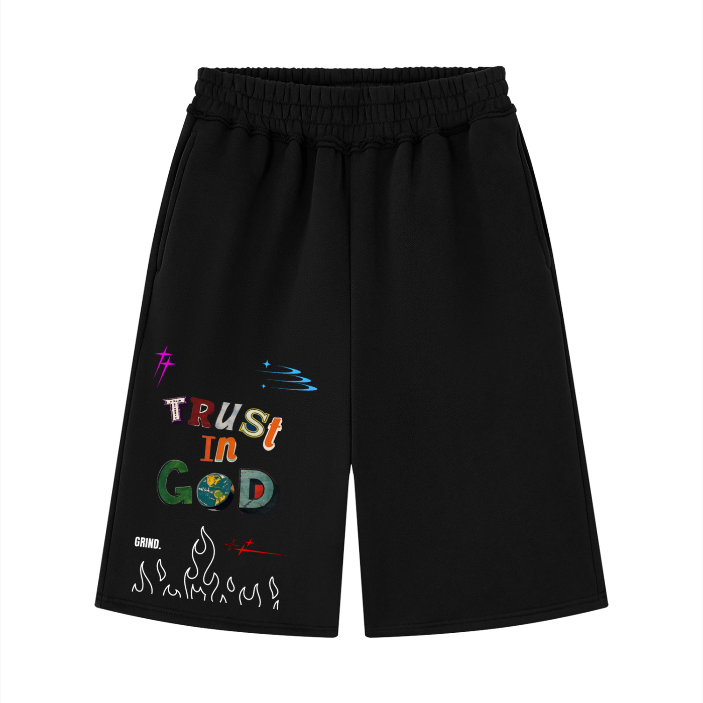 Unisex Raw Edge Fleece Shorts