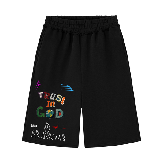 Unisex Raw Edge Fleece Shorts