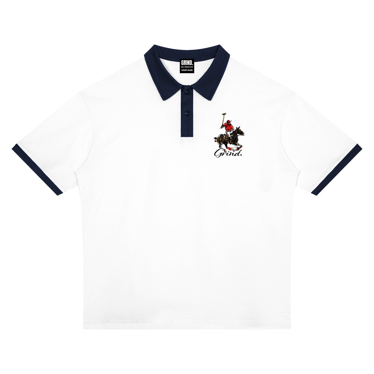 Unisex Color Block Polo Shirt
