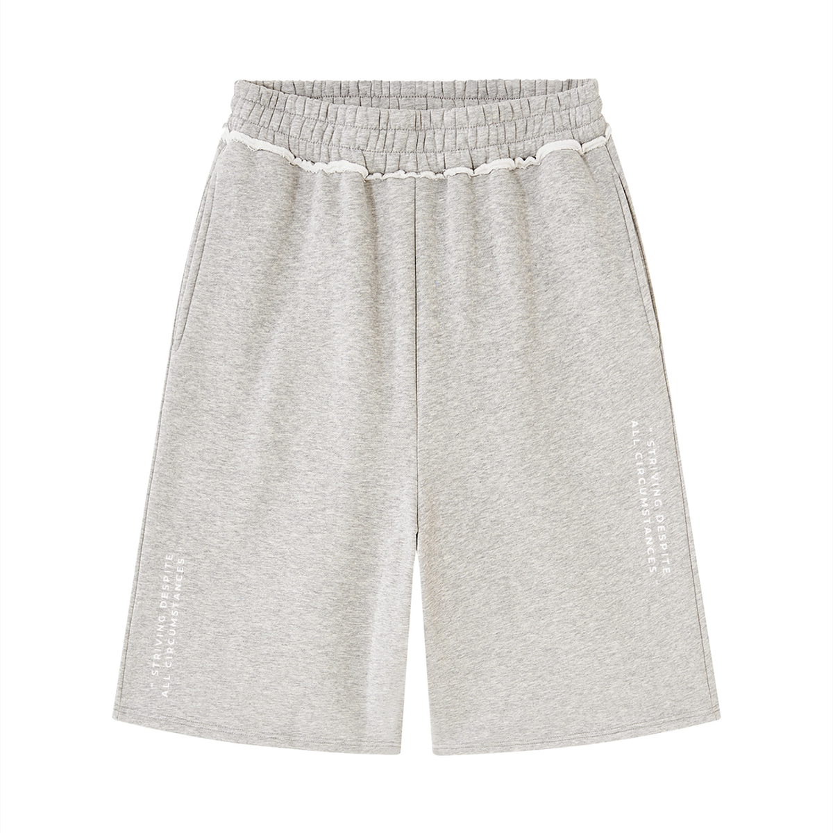 Unisex Raw Edge Fleece Shorts