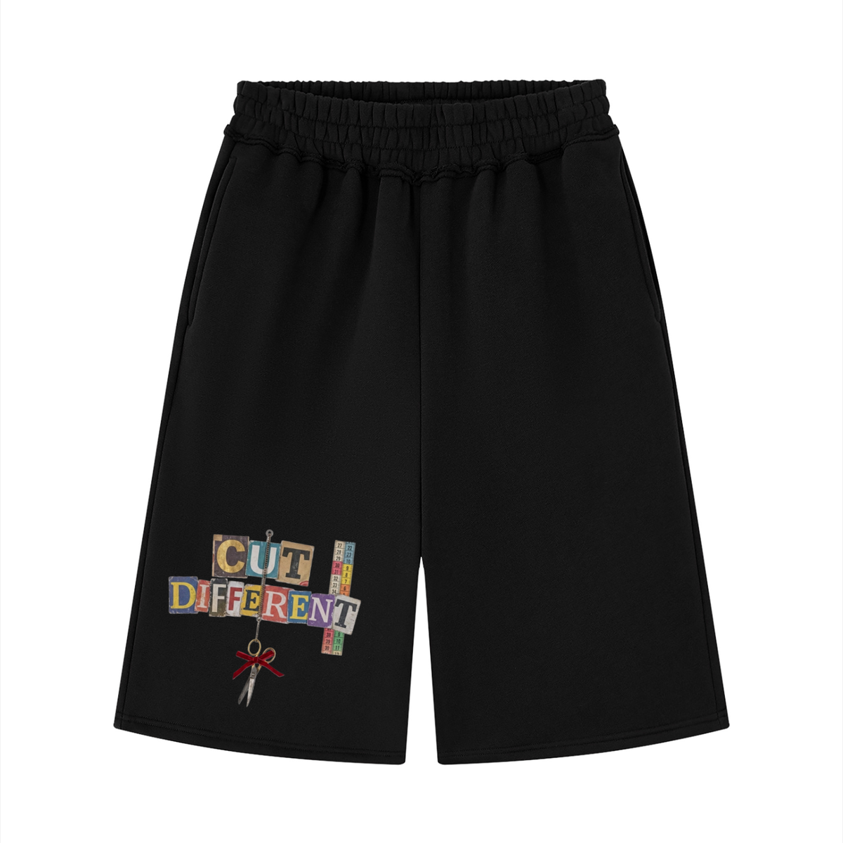 Unisex Raw Edge Fleece Shorts