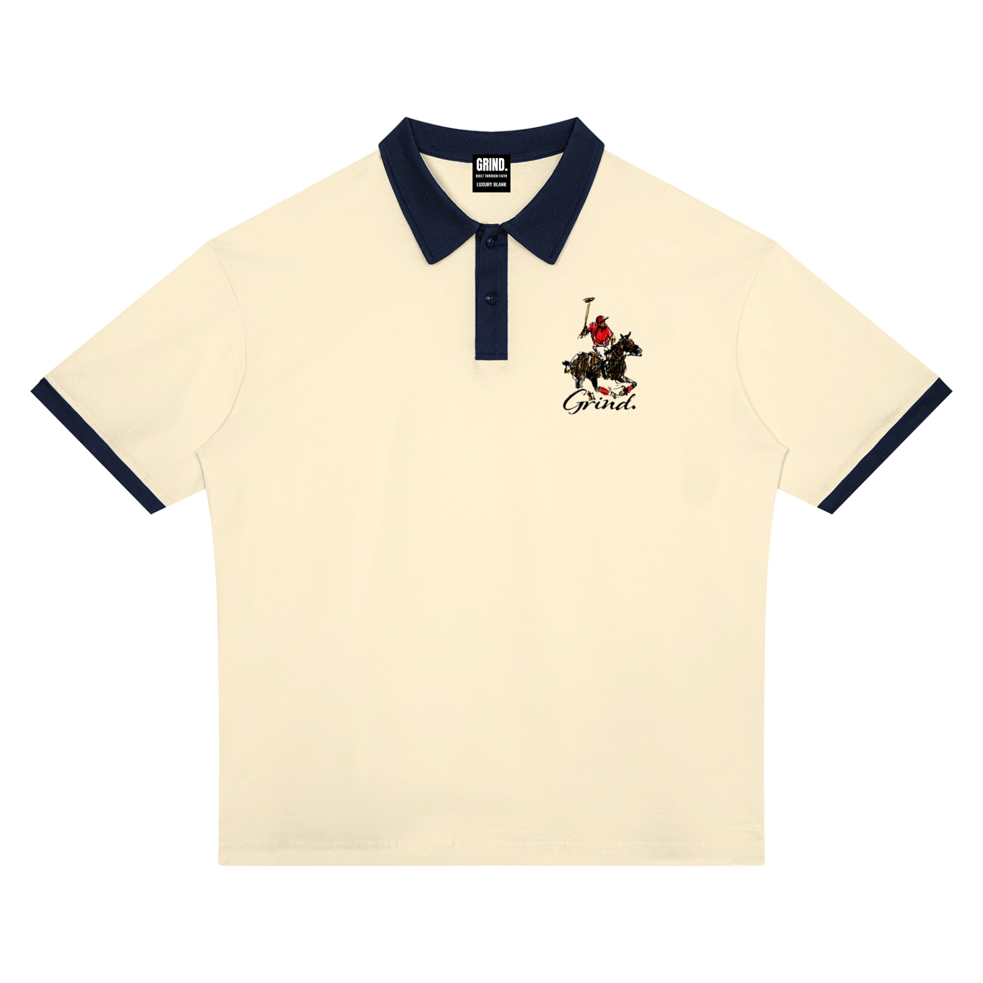 Unisex Color Block Polo Shirt