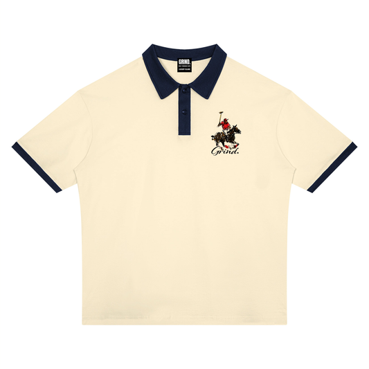 Unisex Color Block Polo Shirt