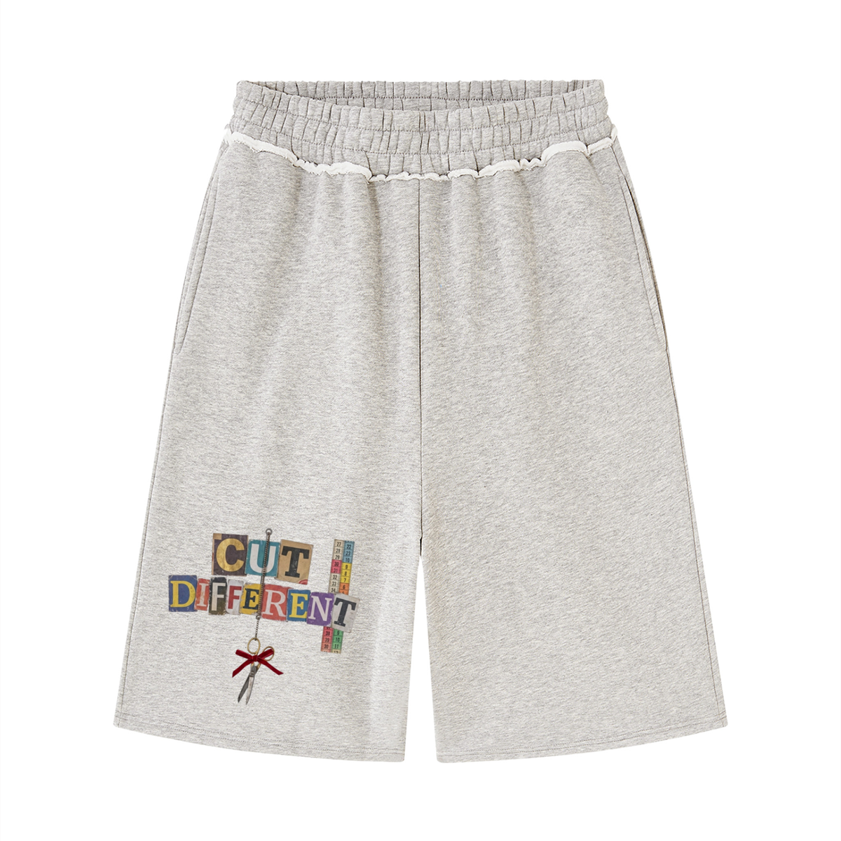 Unisex Raw Edge Fleece Shorts