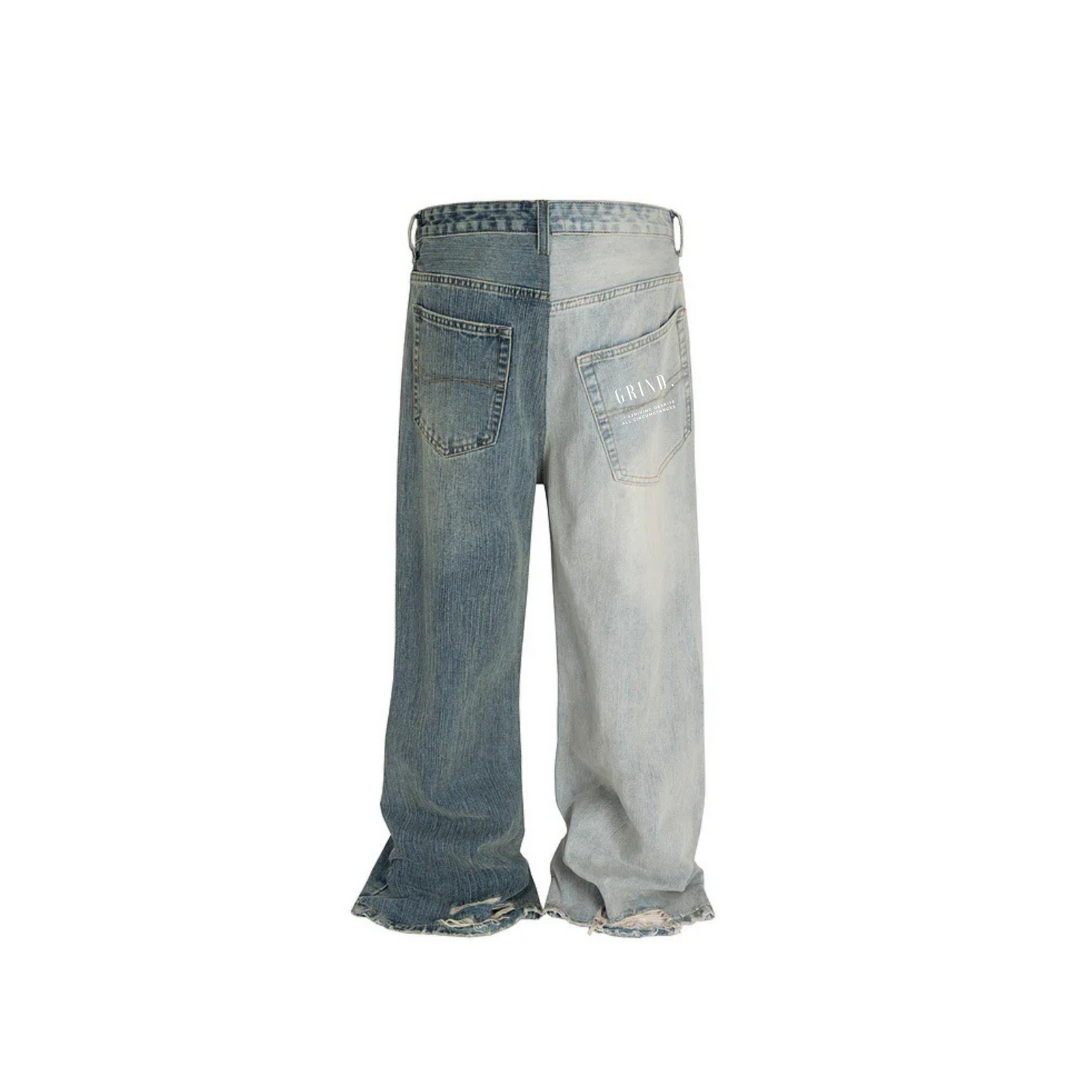 Oversized Baggy Mixed Light Denim 2