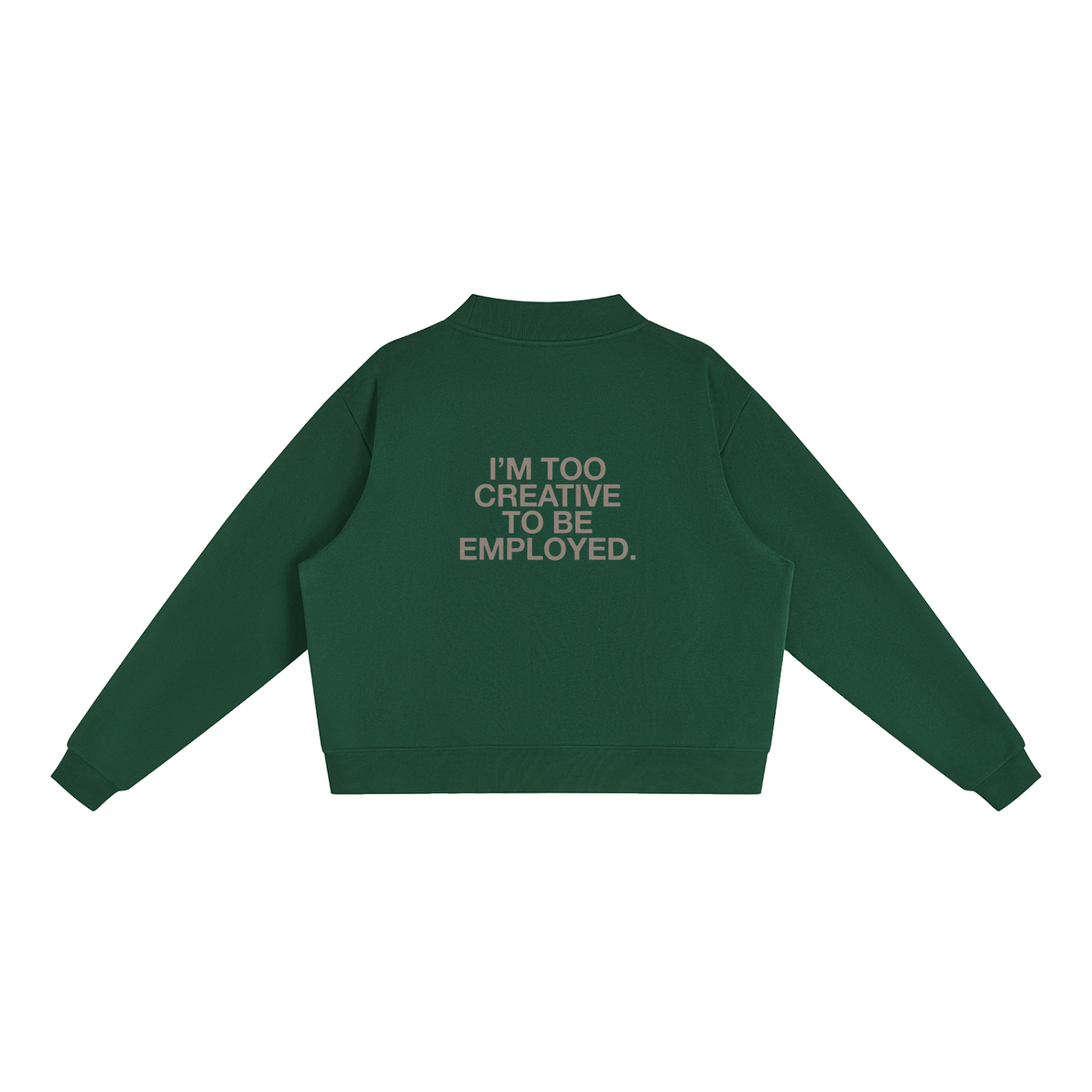 Essential Fleece Mock-Neck Crew Sweatshirt