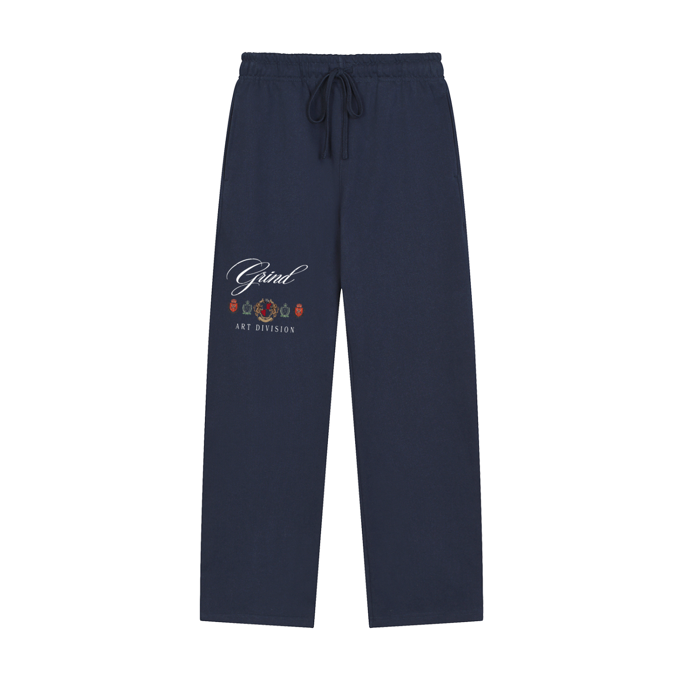 Solid Color Straight-Leg Sweatpants