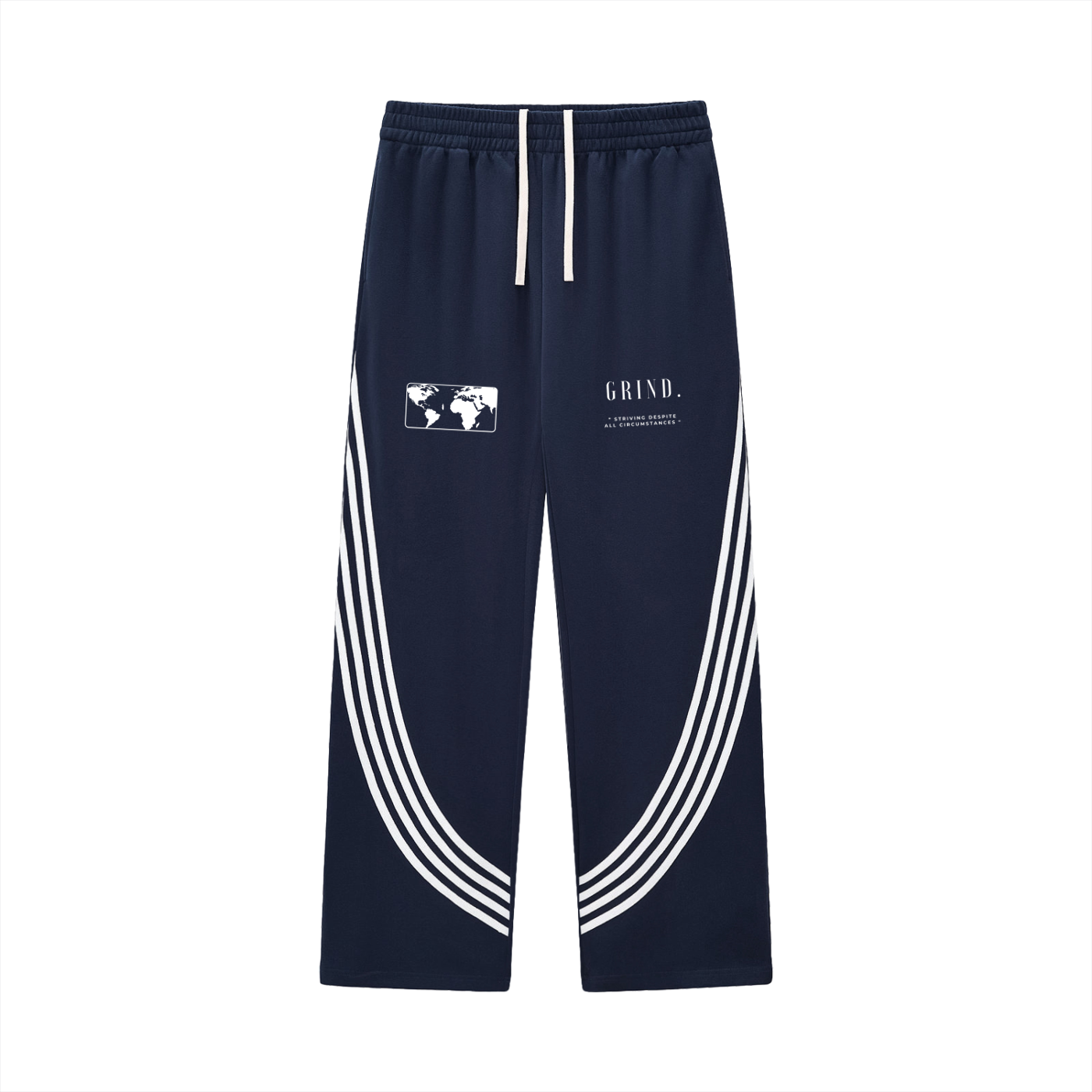 Curved Stripe Straight Sweatpants
