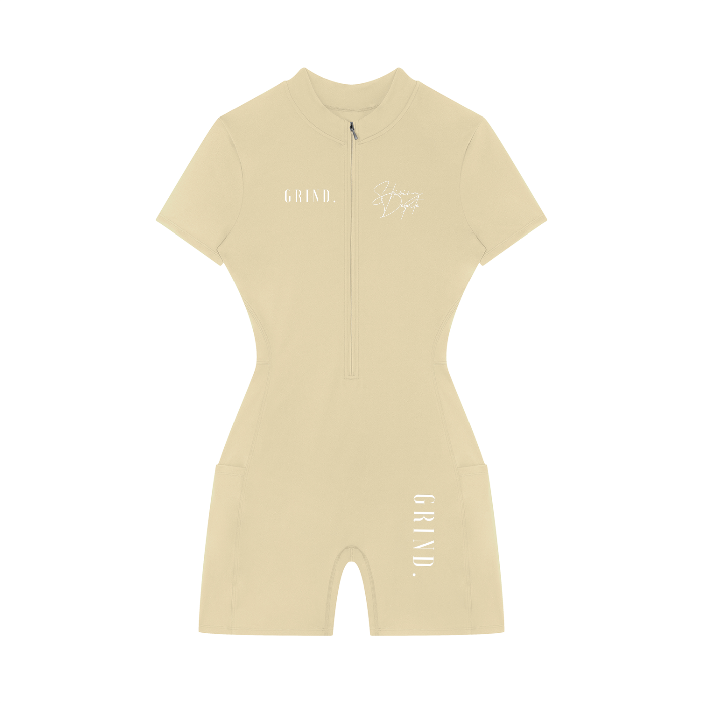 Women's Quarter-Zip Short Sleeve Romper