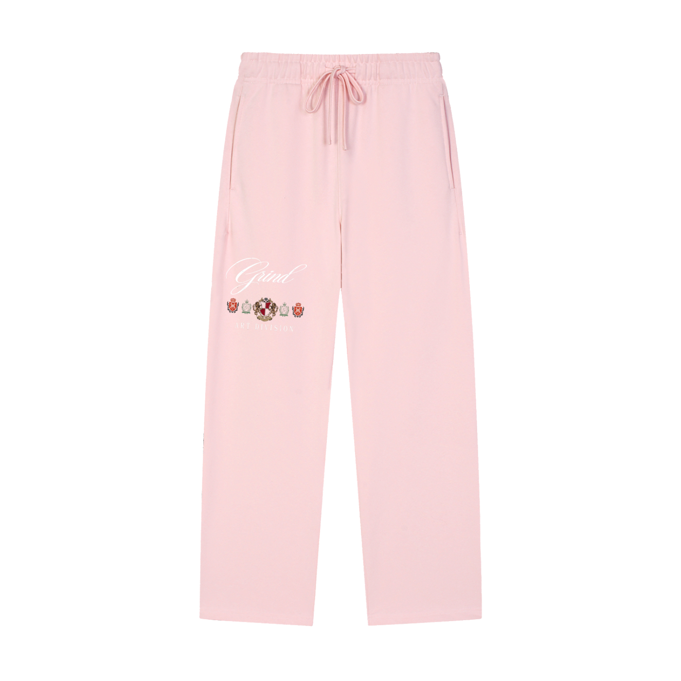 Solid Color Straight-Leg Sweatpants