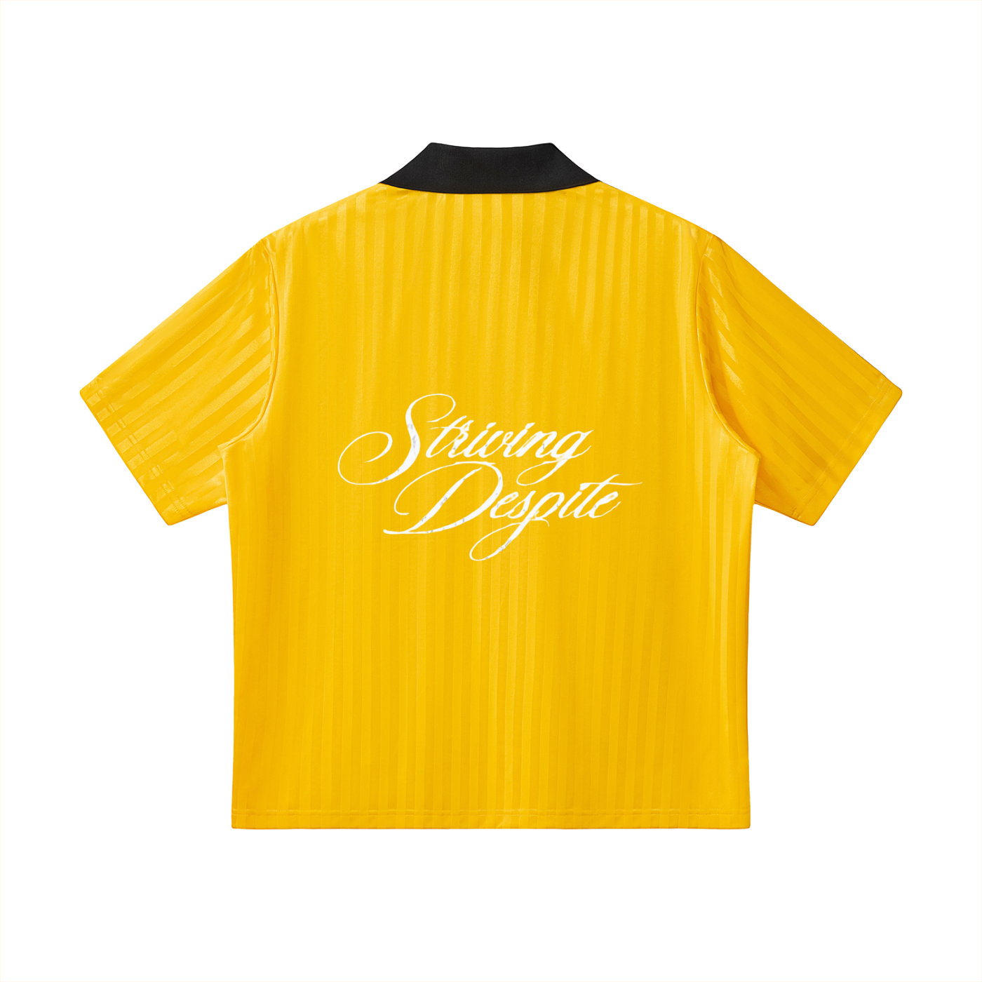 Contrast Collar Striped Soccer Jersey