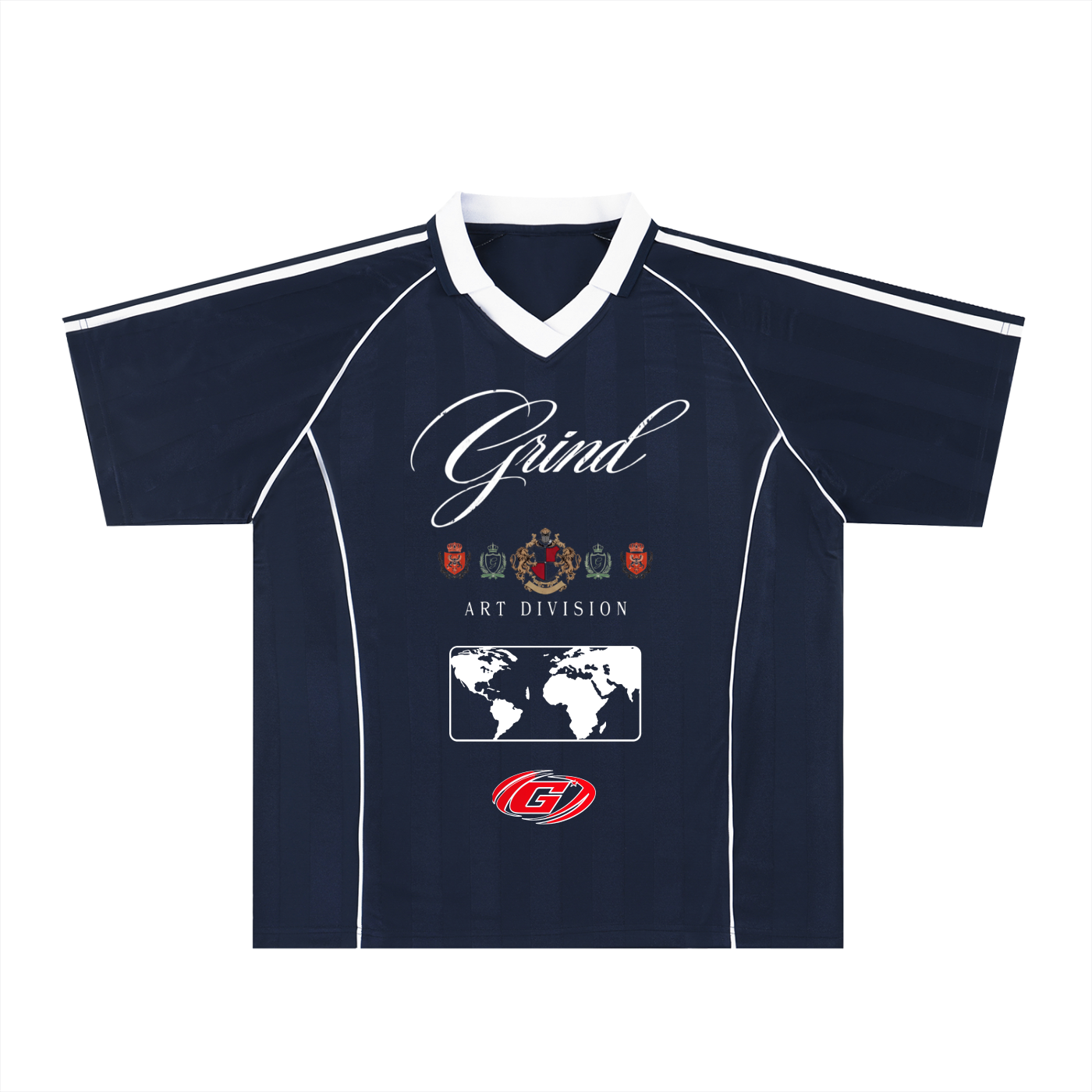 Shadow Stripe Collared Soccer Jersey