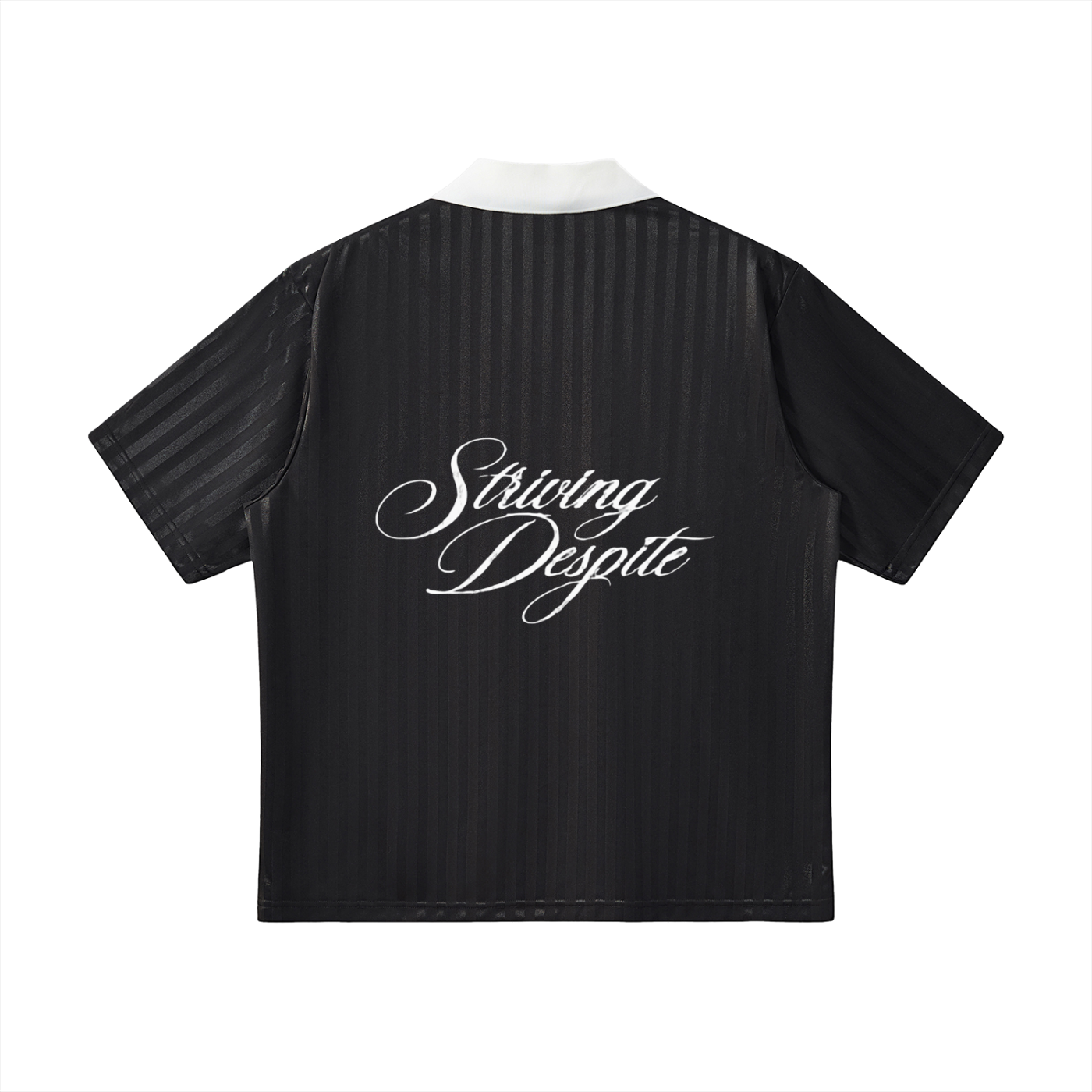 Contrast Collar Striped Soccer Jersey