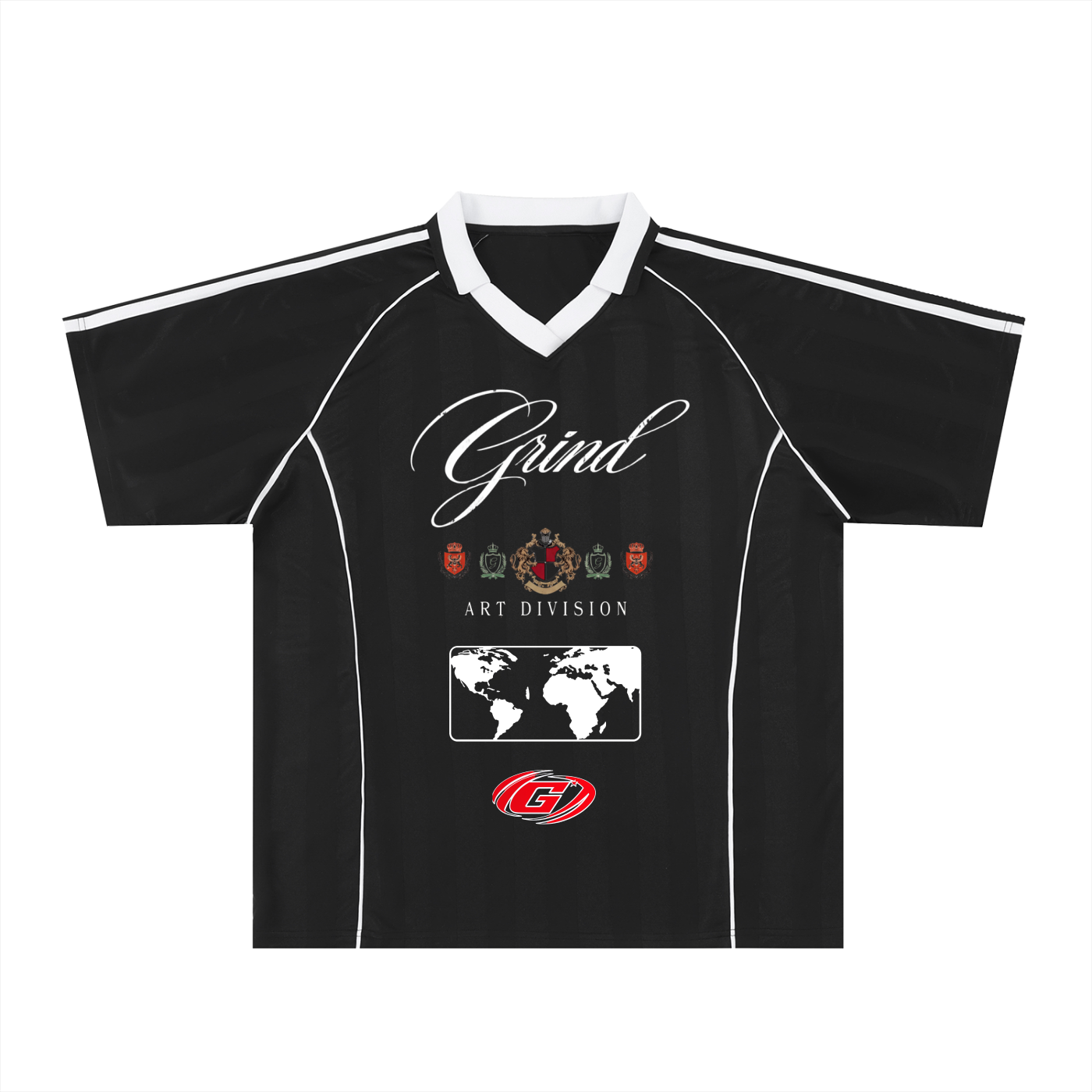 Shadow Stripe Collared Soccer Jersey