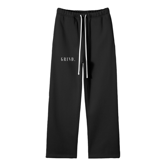 Unisex Solid Color Fleece Straight Leg Pants