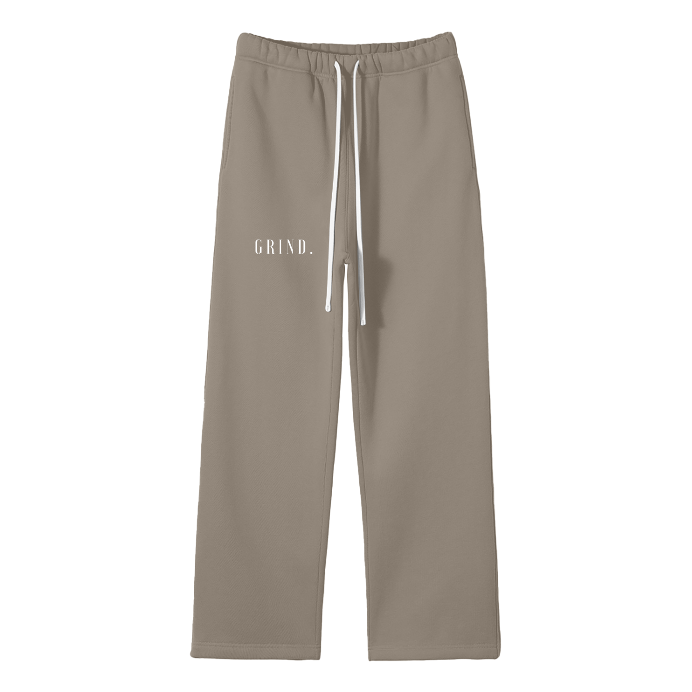 Unisex Solid Color Fleece Straight Leg Pants
