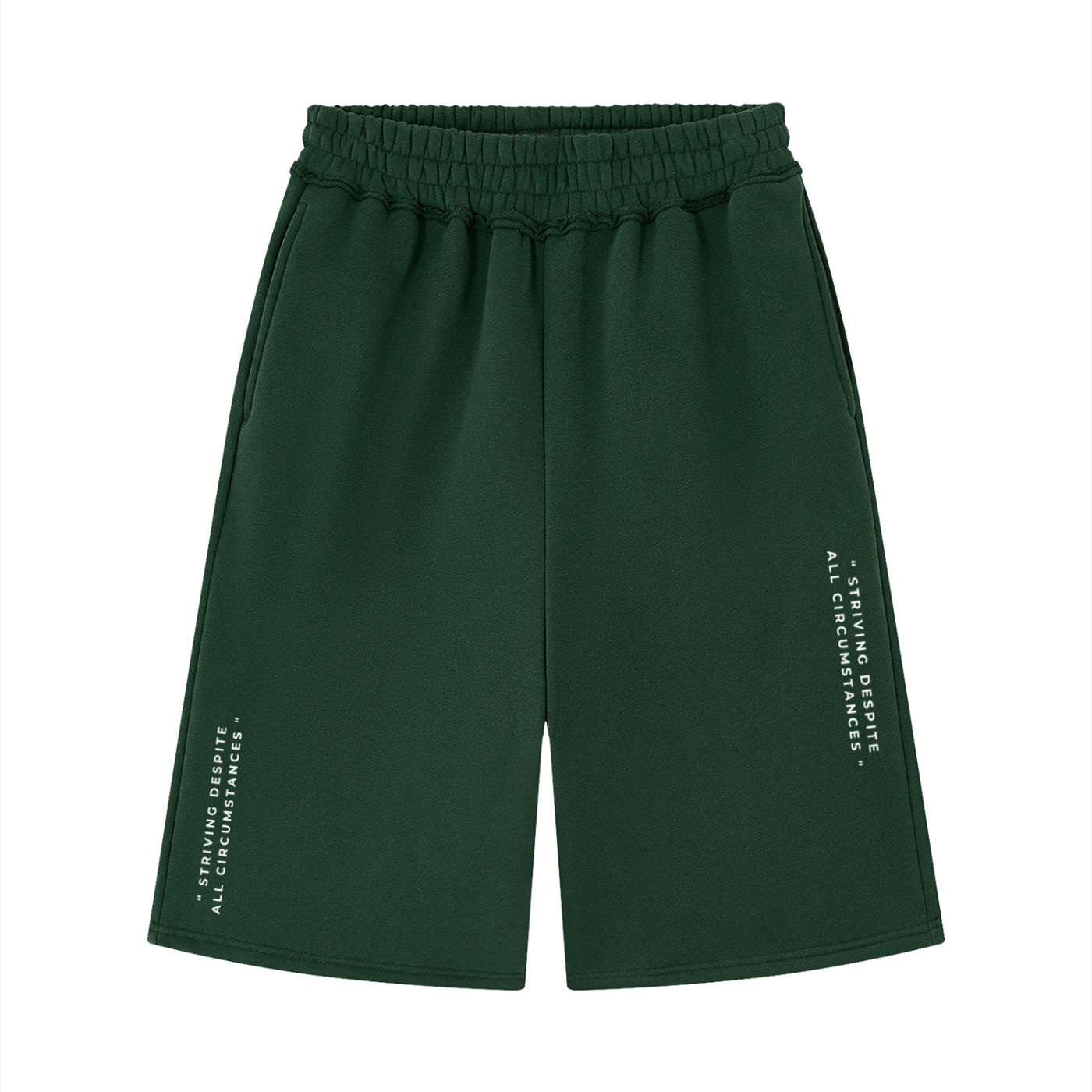 Unisex Raw Edge Fleece Shorts