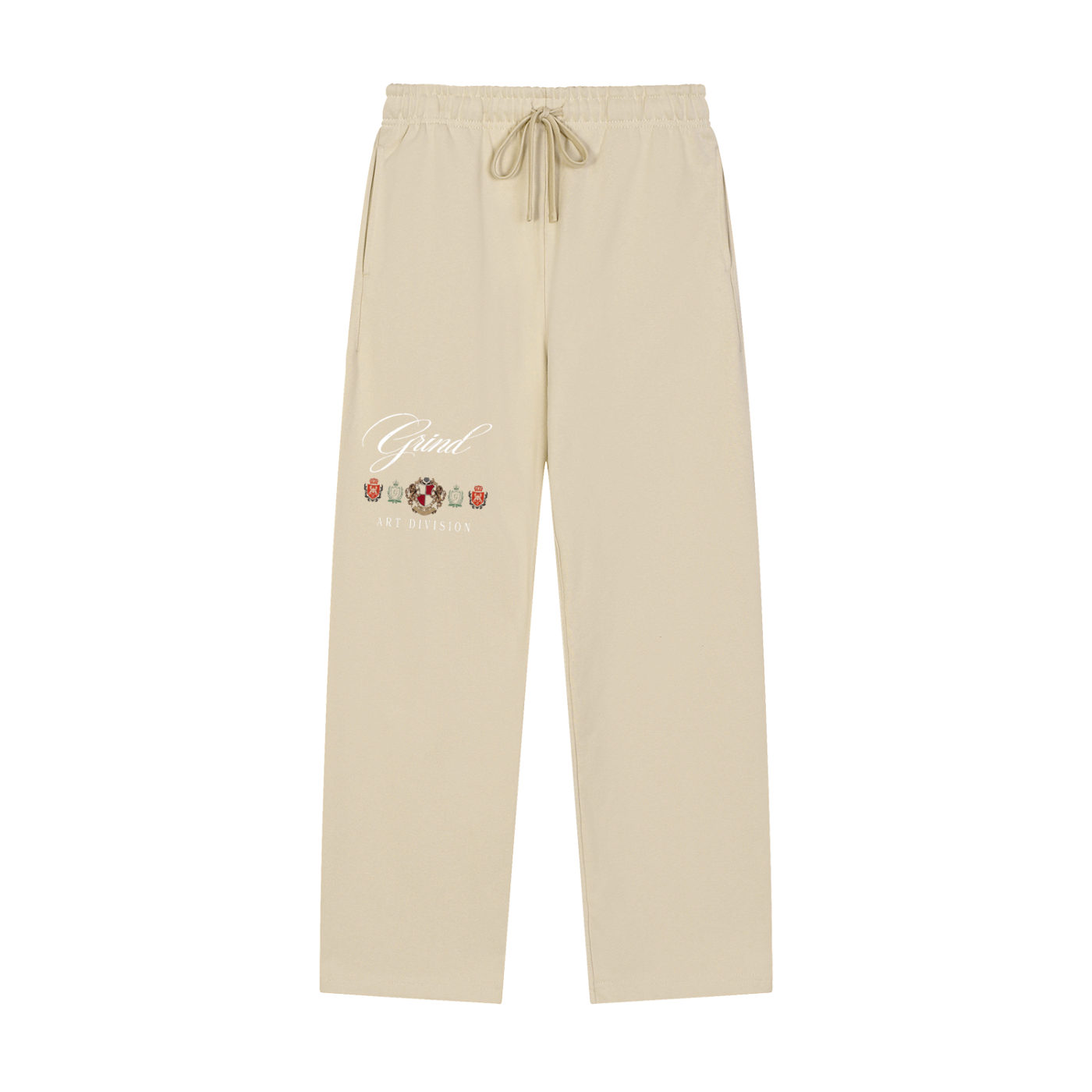 Solid Color Straight-Leg Sweatpants