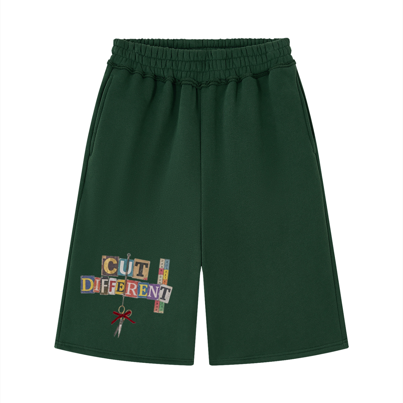 Unisex Raw Edge Fleece Shorts