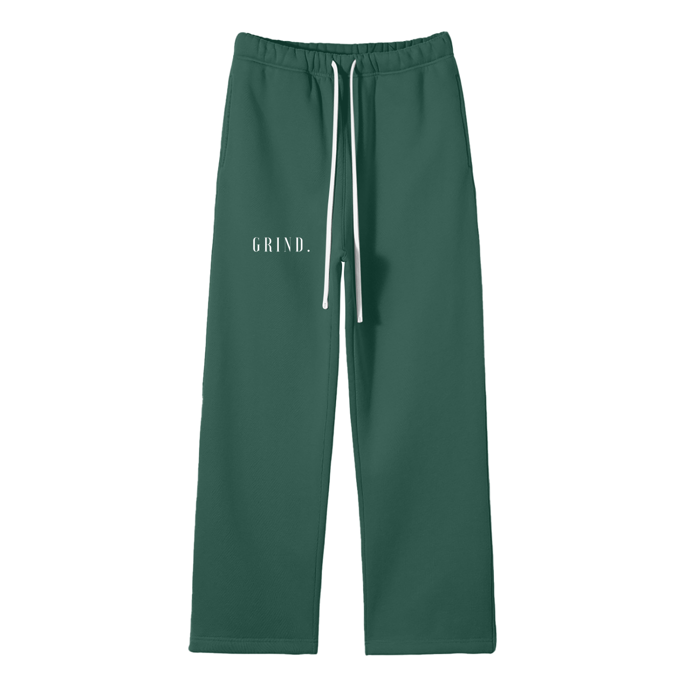 Unisex Solid Color Fleece Straight Leg Pants