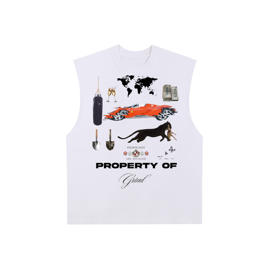 Raw Edge Cotton Tank Top