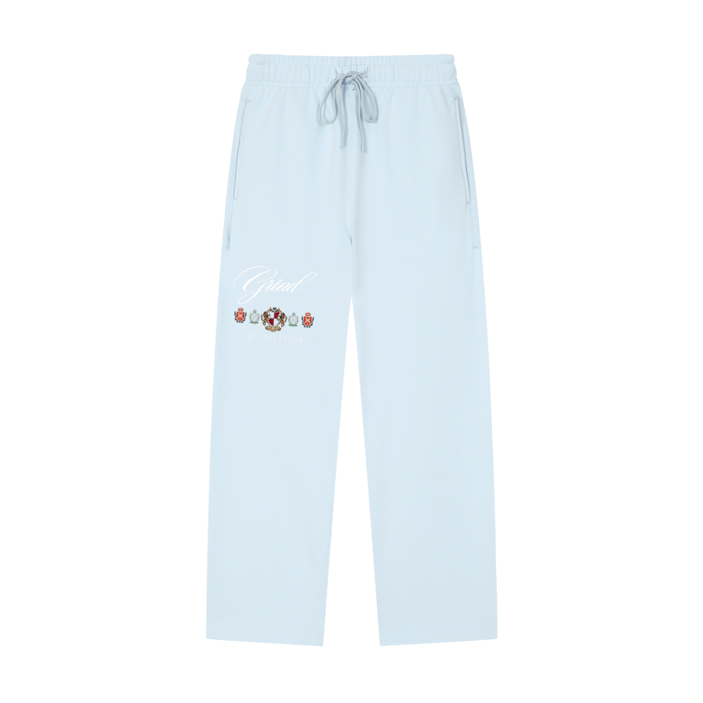 Solid Color Straight-Leg Sweatpants