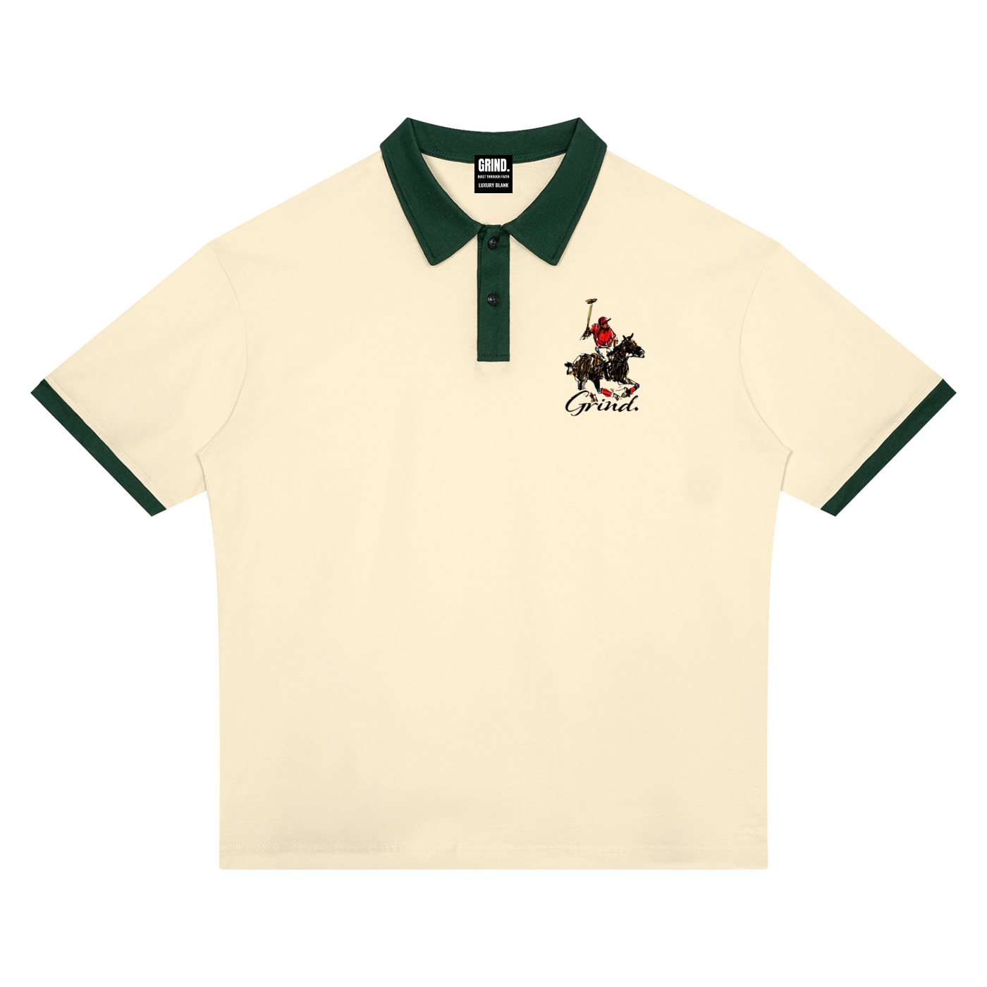 Unisex Color Block Polo Shirt