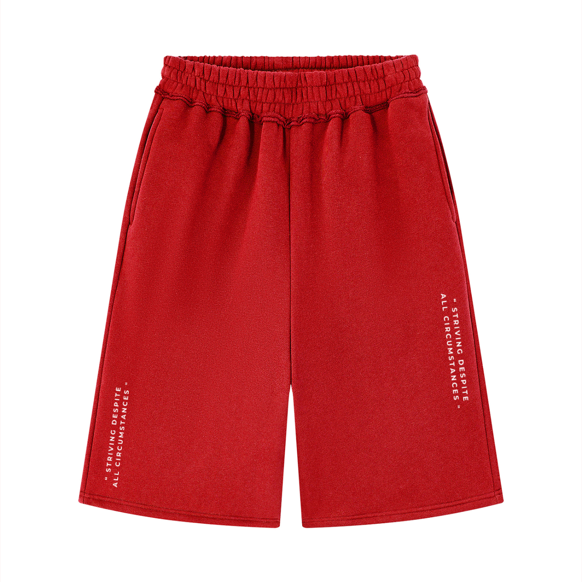 Unisex Raw Edge Fleece Shorts