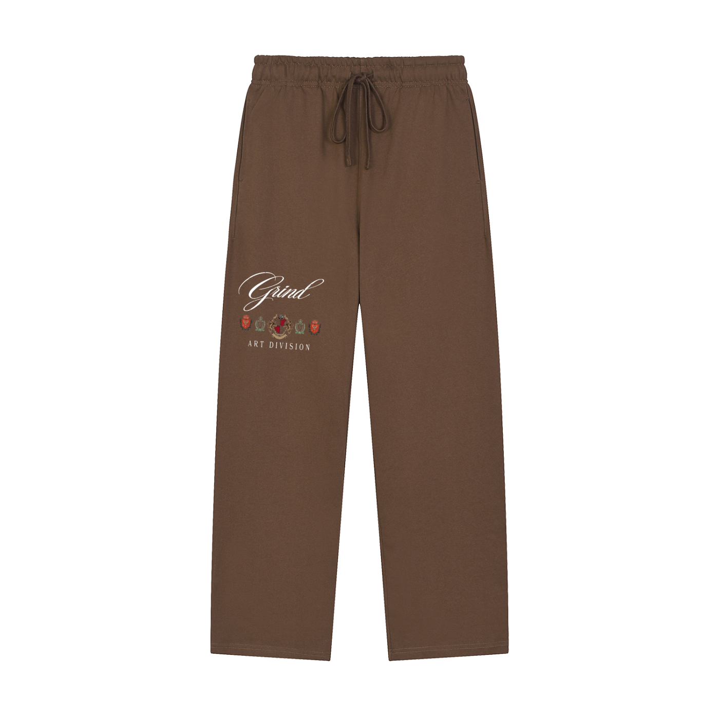 Solid Color Straight-Leg Sweatpants