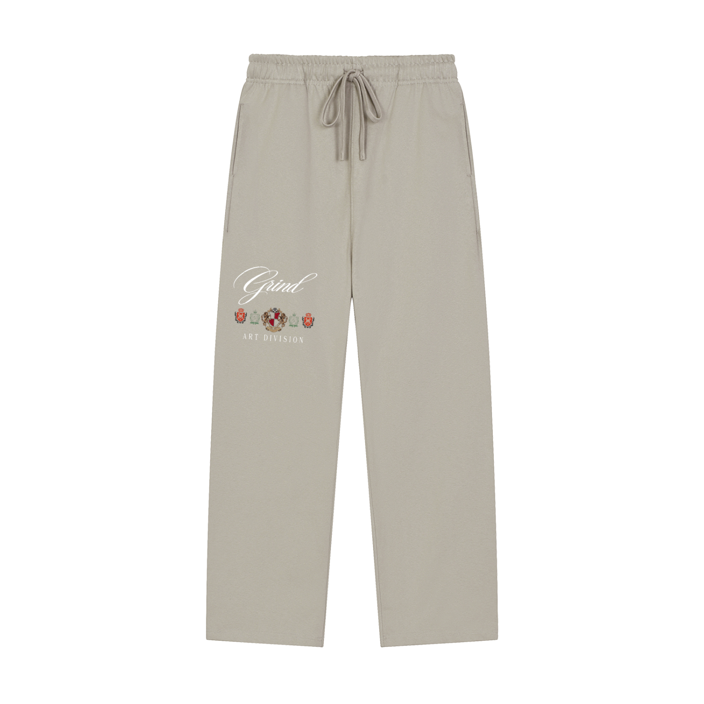 Solid Color Straight-Leg Sweatpants