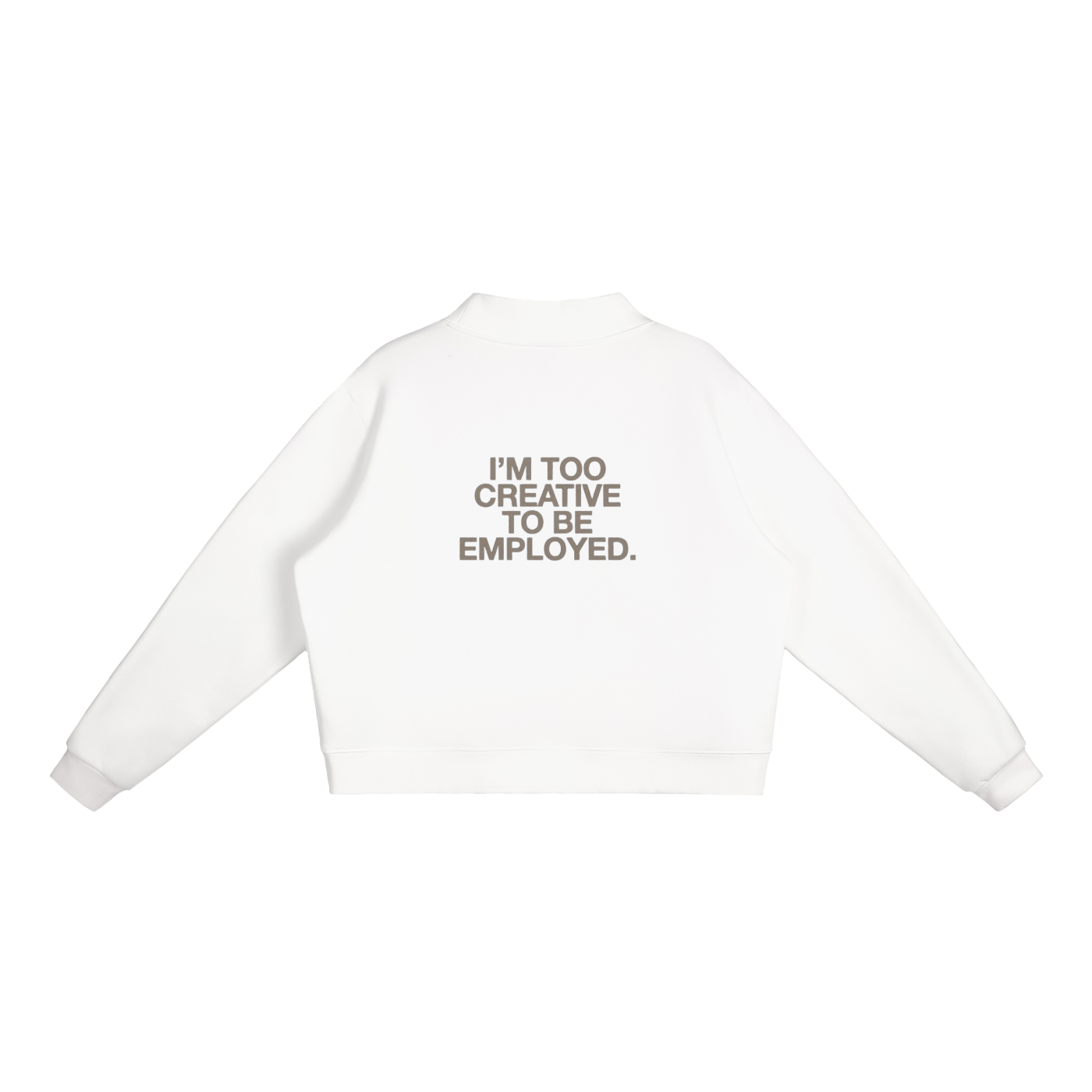 Essential Fleece Mock-Neck Crew Sweatshirt