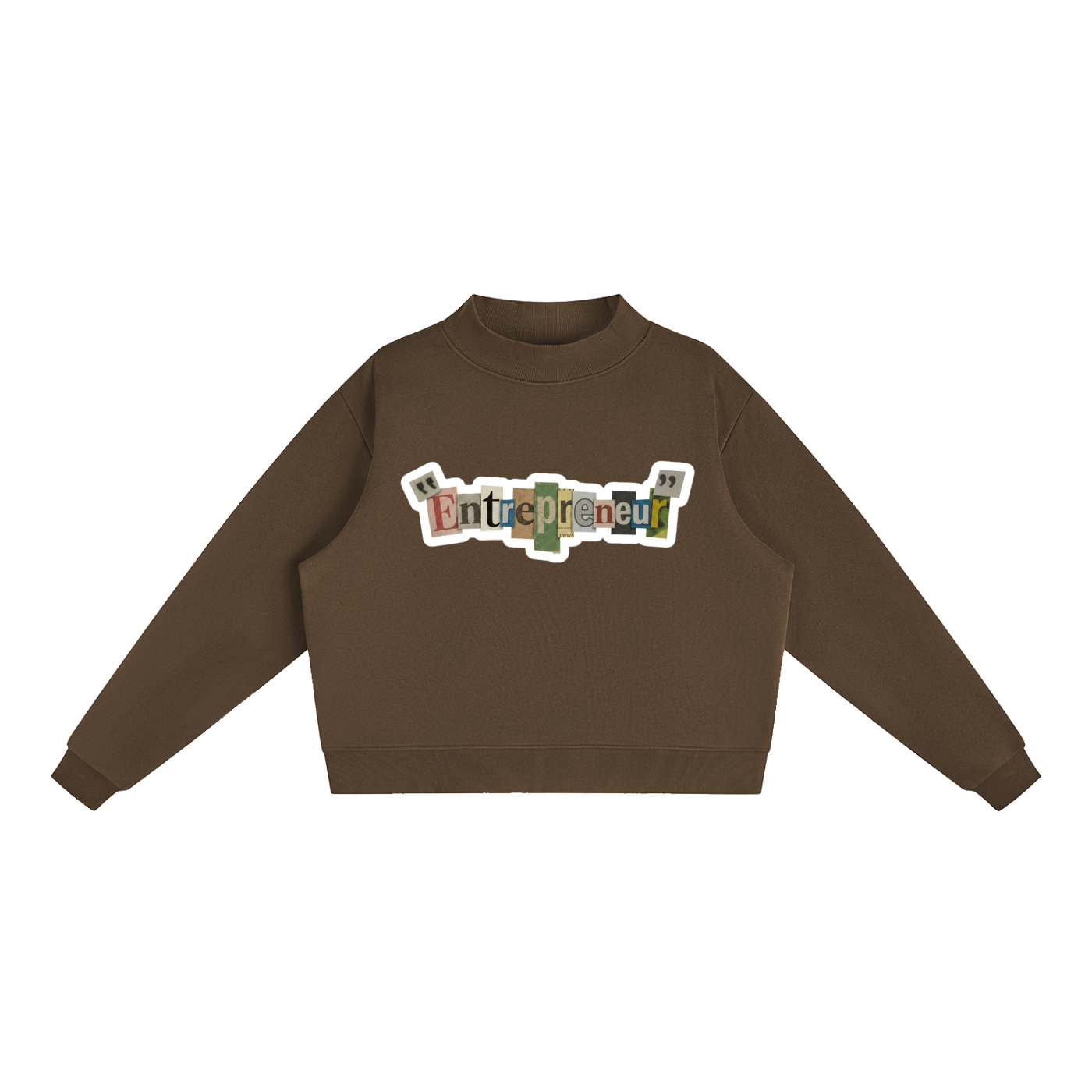 Essential Fleece Mock-Neck Crew Sweatshirt