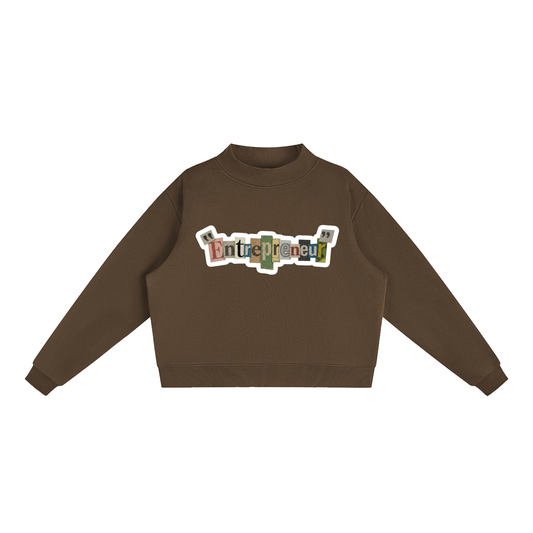 Essential Fleece Mock-Neck Crew Sweatshirt
