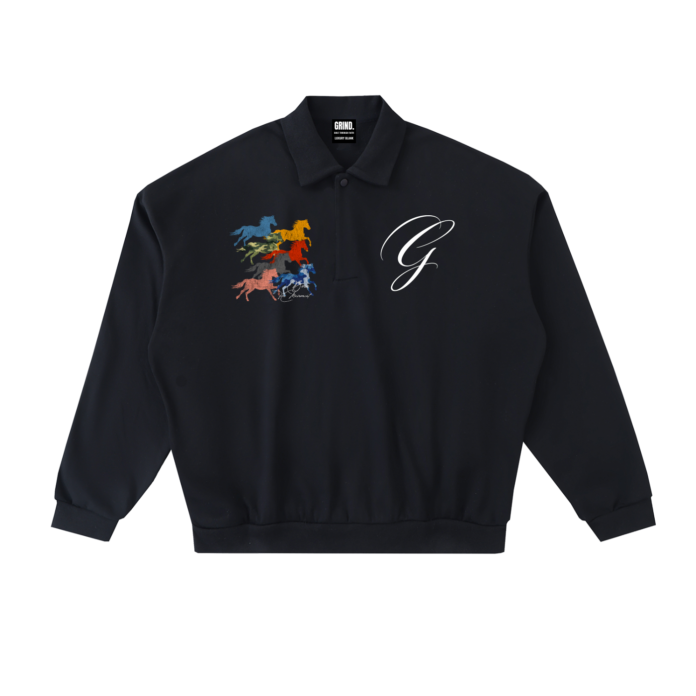 Heavyweight Fleece Polo Sweatshirt