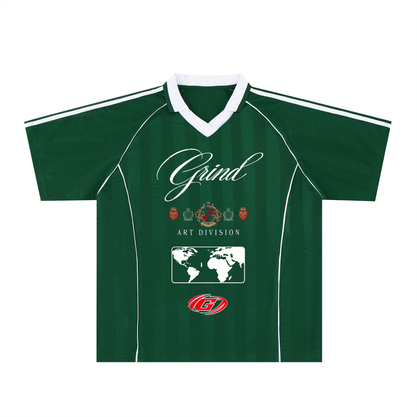 Shadow Stripe Collared Soccer Jersey