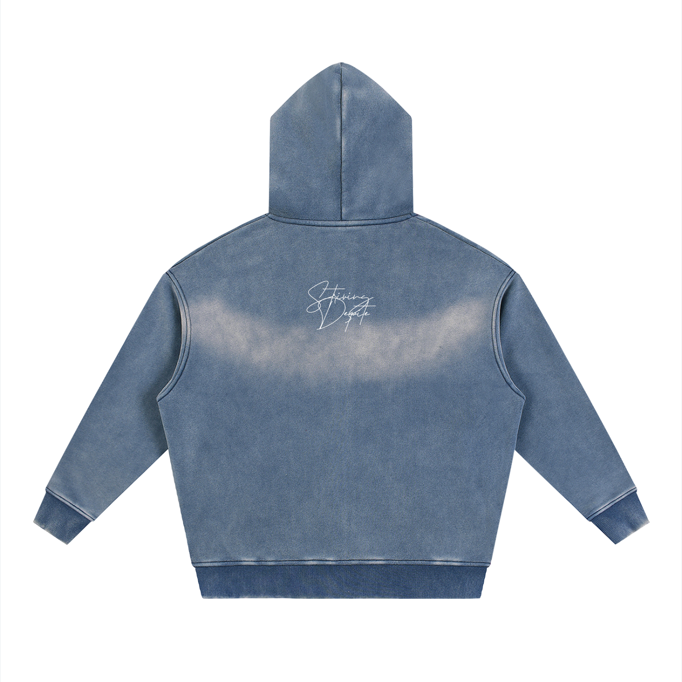 Sunfade Two-way Zipper Boxy Fleece Hoodie