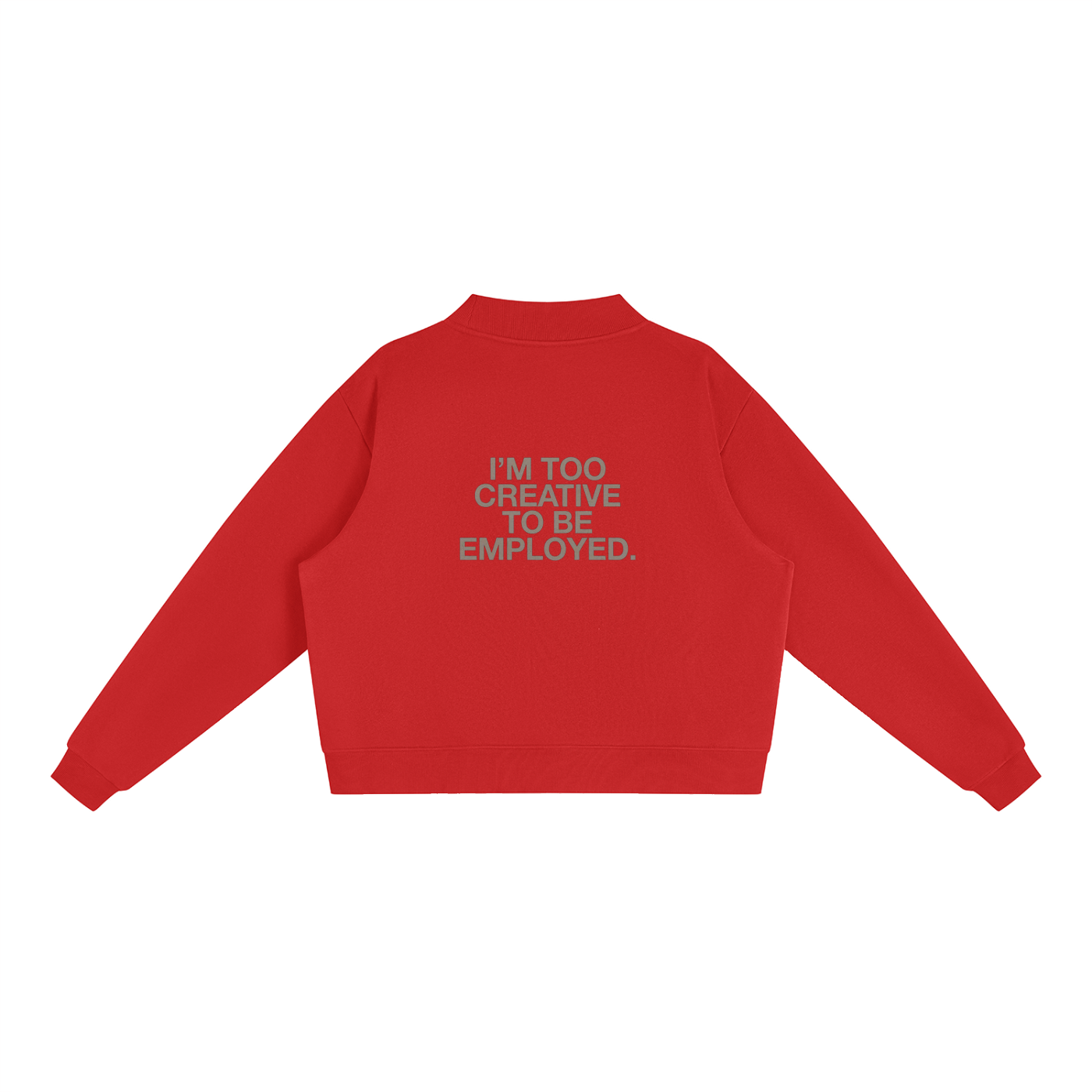 Essential Fleece Mock-Neck Crew Sweatshirt
