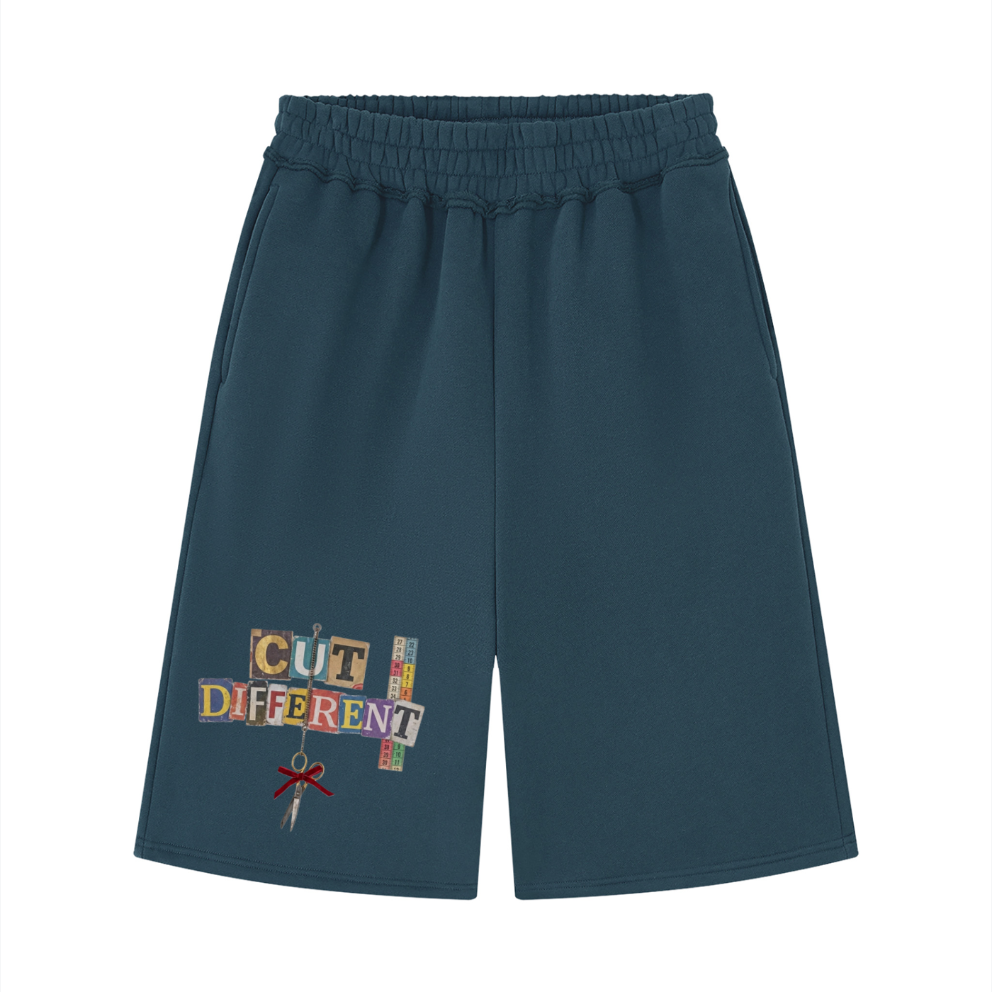 Unisex Raw Edge Fleece Shorts