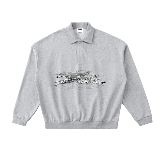 Heavyweight Fleece Polo Sweatshirt