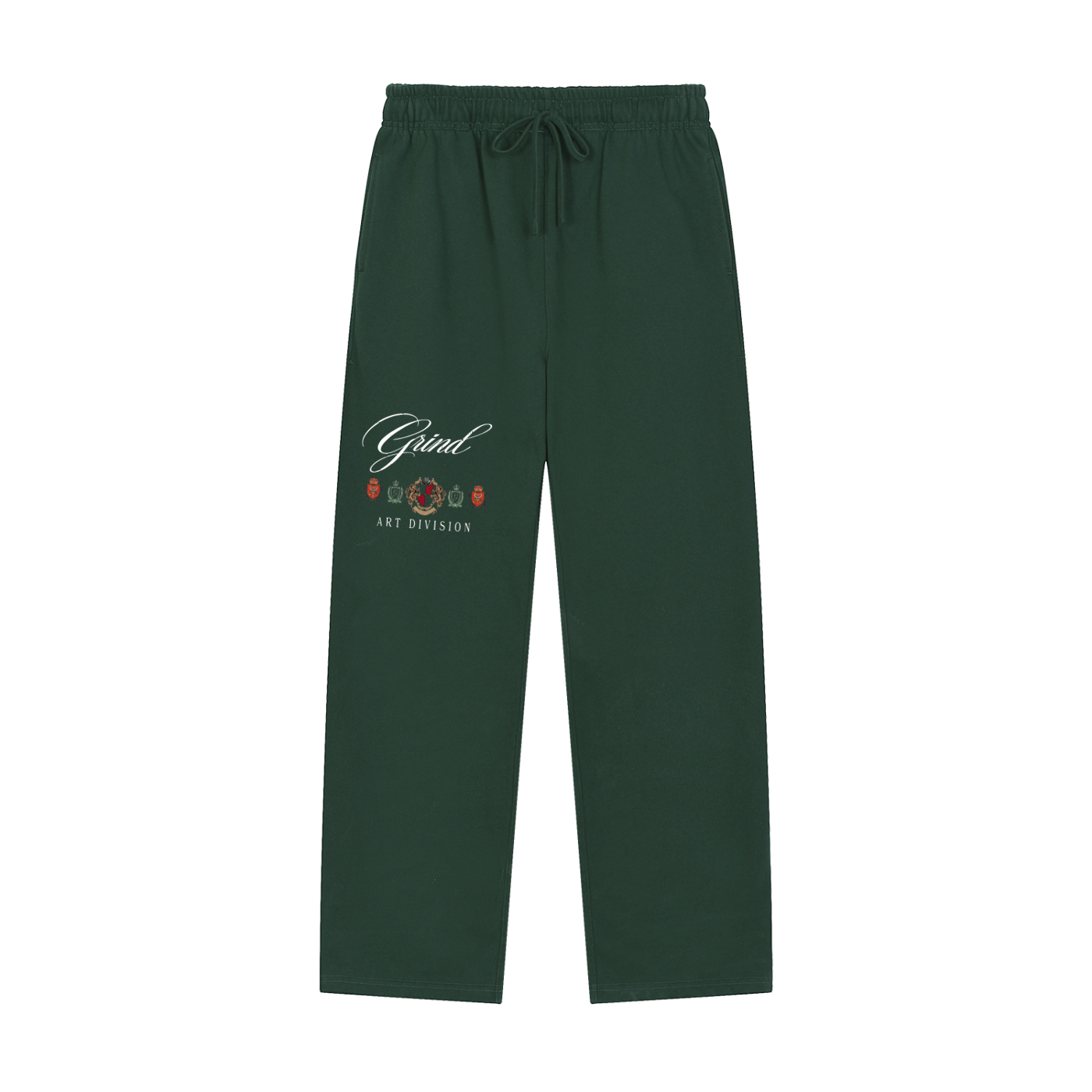 Solid Color Straight-Leg Sweatpants