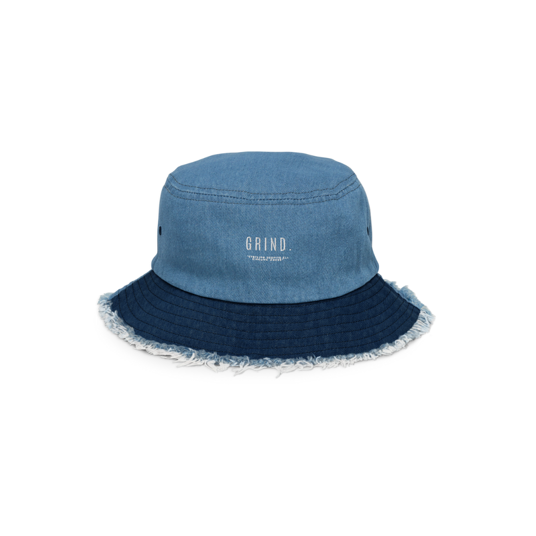 Distressed Double Denim Bucket 2